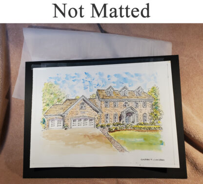 Large house portraits not matted.