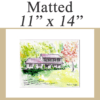 Main house matted house portrait 11 x 14.