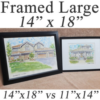 14"x18" vs 11"x14" House Portraits