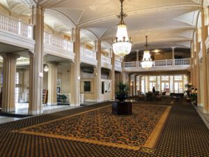 Grand foyer. South Shore Country Club, Chicago. Photograph. 